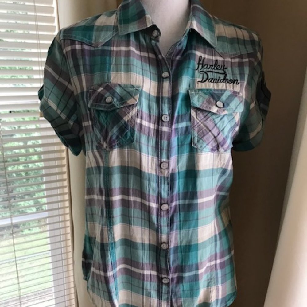 NWT LADIES HARLEY DAVIDSON WESTERN STYLE SHIRT